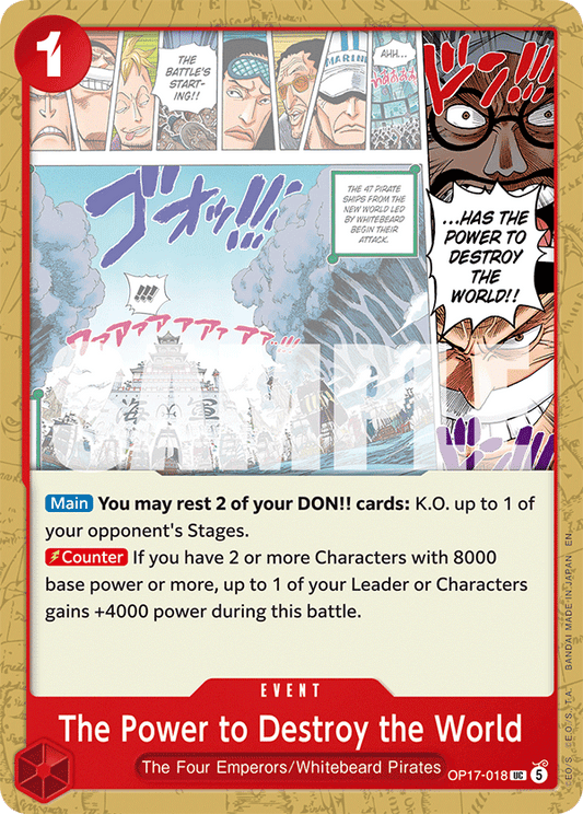The Power to Destroy the World (Event) (OP17-018) (UC)