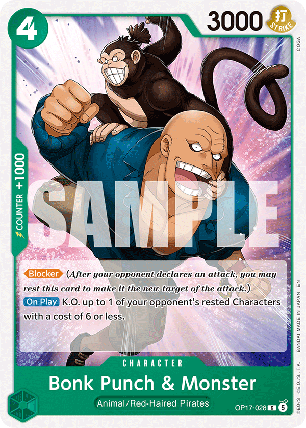 Bonk Punch & Monster (Character) (OP17-028) (C)