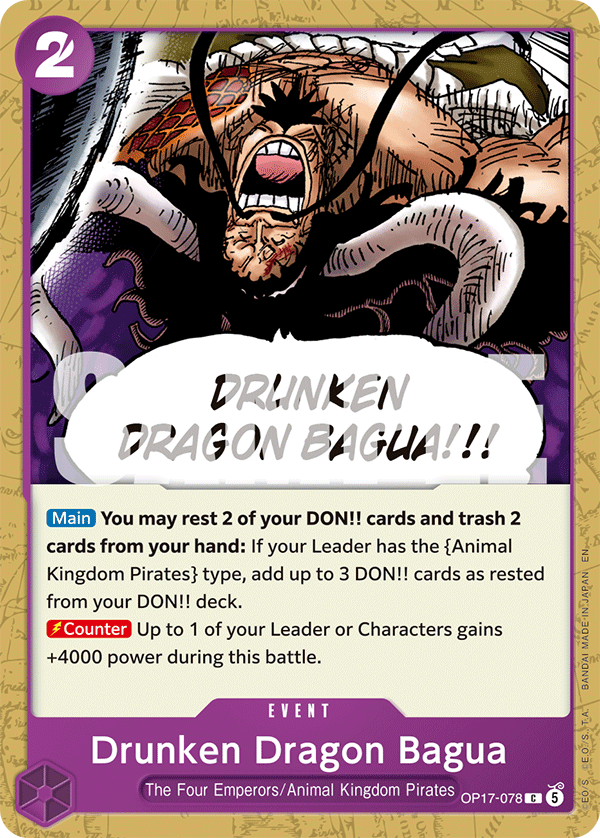 Drunken Dragon Bagua (Event) (OP17-078) (C)