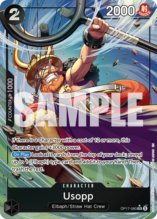Usopp (Character) (OP17-080) (SR) (Alternate Art)