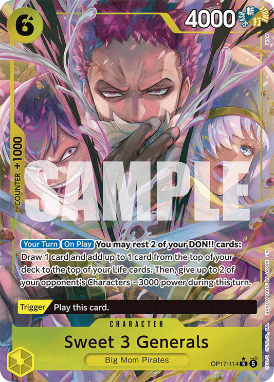 Sweet 3 Generals (Character) (OP17-114) (R) (Alternate Art)