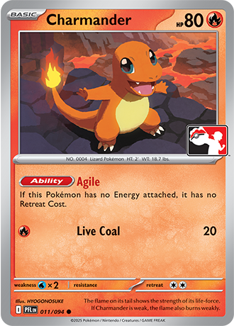 Charmander (Basic Pokémon) (PPS9-PFL-011/094) (Common) (Play! Pokémon Stamp)