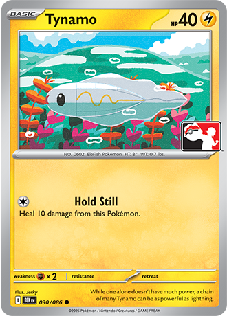 Tynamo (Basic Pokémon) (PPS9-BLK-030/086) (Common) (Play! Pokémon Stamp)