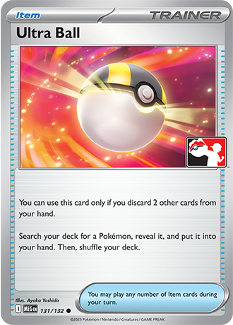 Ultra Ball (Item) (PPS9-MEG-131/132) (Uncommon) (Play! Pokémon Stamp)