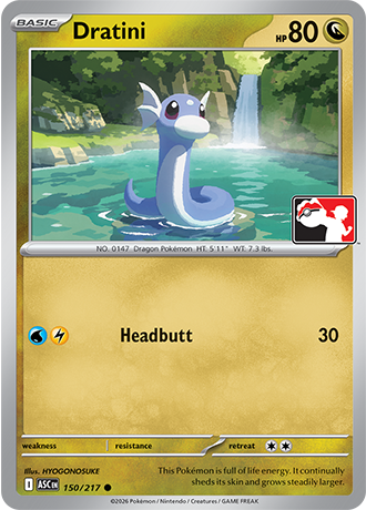 Dratini (Basic Pokémon) (PPS9-ASC-150/217) (Common) (Play! Pokémon Stamp)