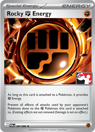 Rocky Fighting Energy (Special Energy) (PPS9-POR-087/088) (Rare) (Play! Pokémon Stamp)