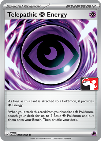 Telepathic Psychic Energy (Special Energy) (PPS9-POR-088/088) (Rare) (Play! Pokémon Stamp)