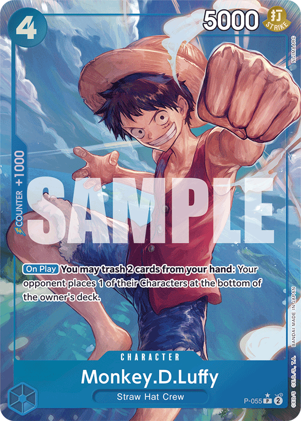 Monkey D Luffy (Character) (P-055) (PRB01 Reprint) (P) (Full Art)