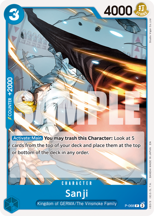 Sanji (Character) (P-068) (P) (NON-FOIL) (PRB02)