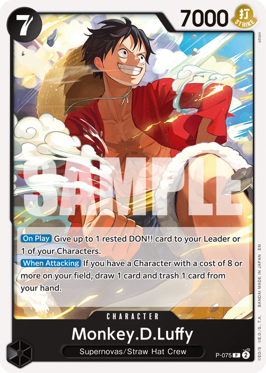 Monkey D Luffy (Character) (P-075) (P) (NON-FOIL) (PRB02)
