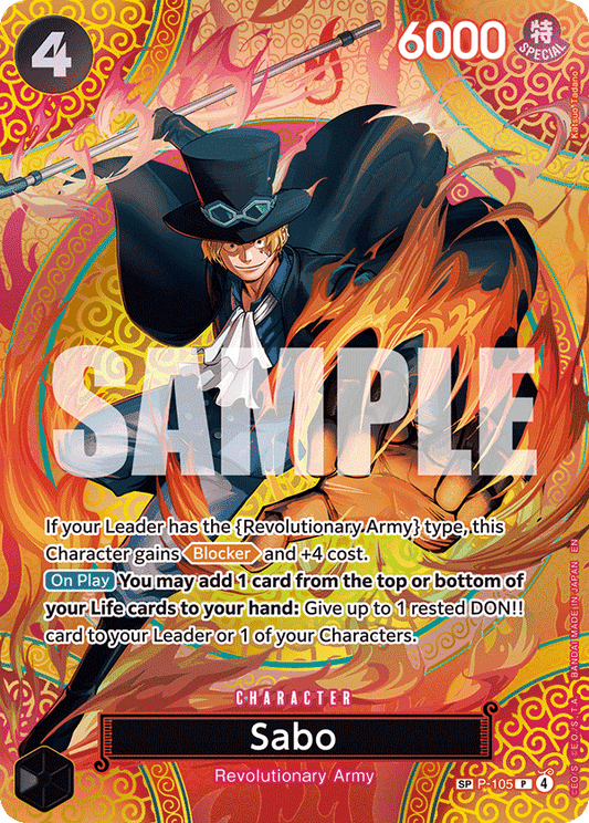 Sabo (Character) (P-105) (P) (OP15 Reprint) (SP)
