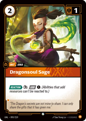 Dragonsoul Sage (Unit) (UNL-093/219) (C)