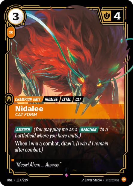 Nidalee, Cat Form (Unit) (UNL-114/219) (R)