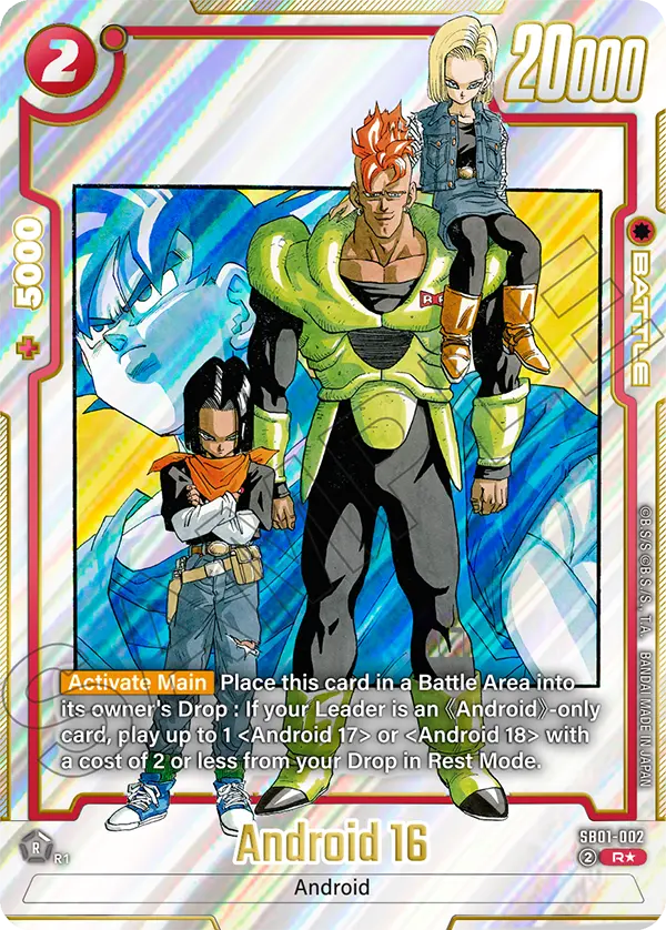 Android 16 (Character) (SB01-002) (R) (Alternate Art)