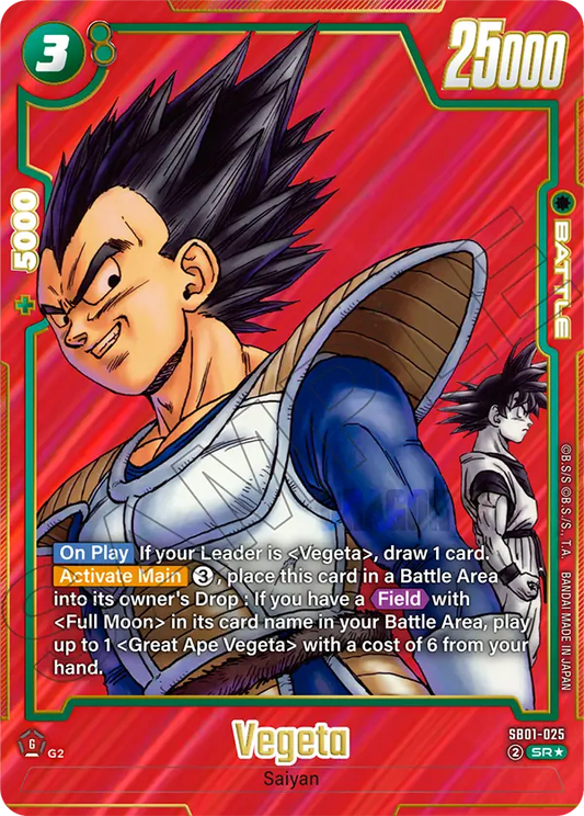 Vegeta (Character) (SB01-025) (SR) (Alternate Art)
