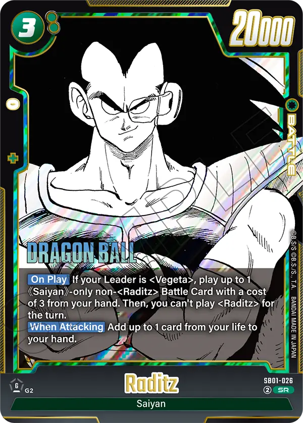 Raditz (Character) (SB01-026) (SR)