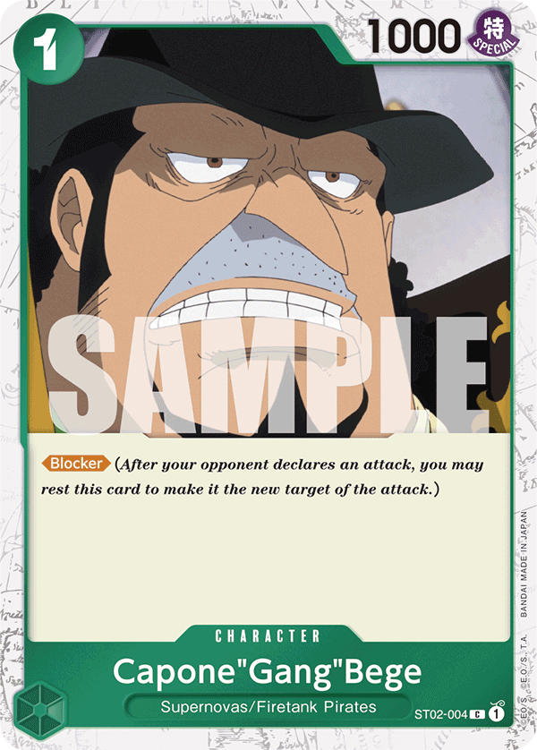 Capone Gang Bege (Character) (ST02-004) (PRB01 Reprint) (C) (Jolly Roger Stamp)