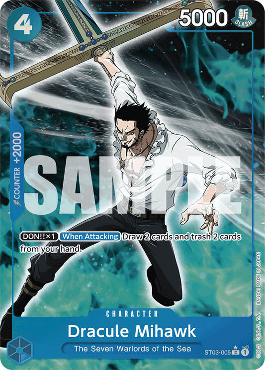 Dracule Mihawk (Character) (ST03-005) (PRB01 Reprint) (C) (Full Art)