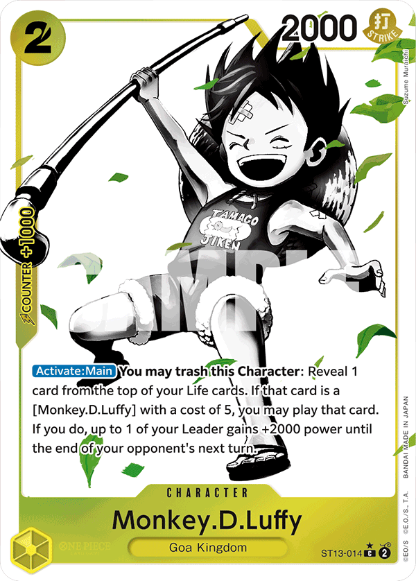 Monkey D Luffy (Character) (ST13-014) (C) (Alternate Art)
