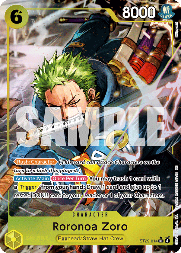 Roronoa Zoro (Character) (ST29-014) (SR) (Alternate Art)