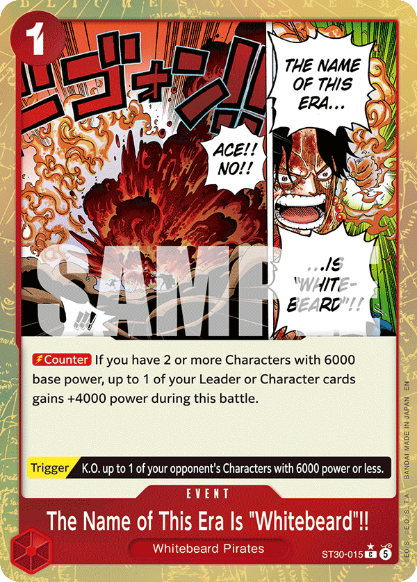 The Name of This Era Is "Whitebeard"!! (Event) (ST30-015) (C) (Alternate Art)