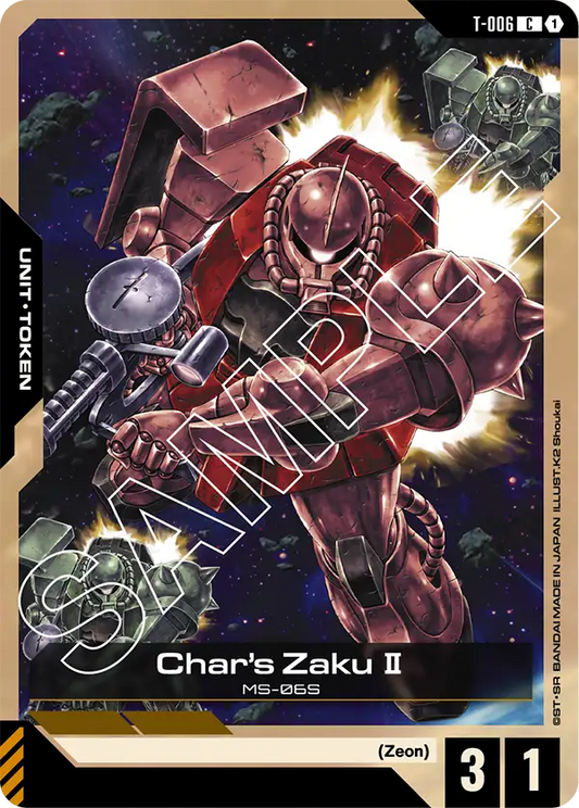 Char's Zaku Ⅱ (Unit Token) (T-006) (C)