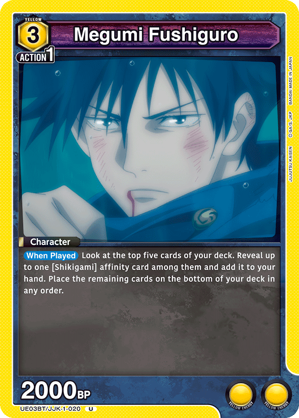 Megumi Fushiguro (Character) (UE03BT/JJK-1-020) (U)
