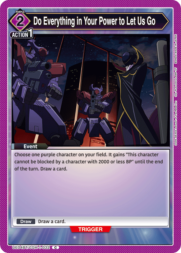 Do Everything in Your Power to Let Us Go (Event) (UE04BT/CGH-1-032) (C)