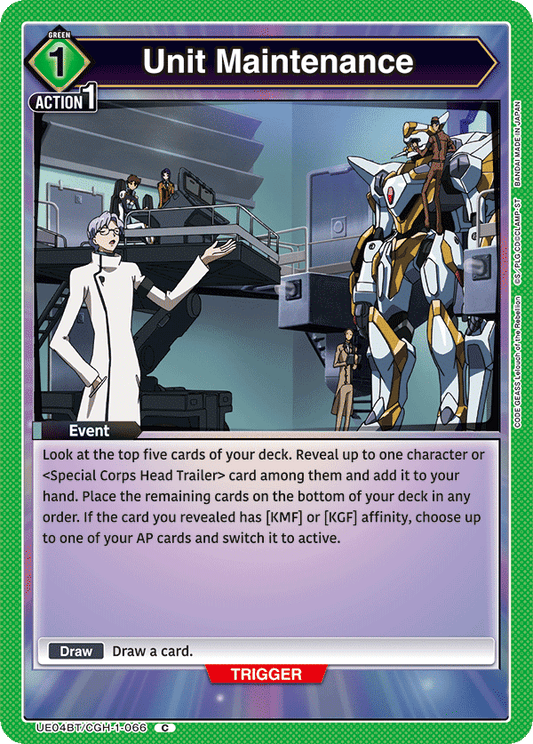 Unit Maintenance (Event) (UE04BT/CGH-1-066) (C)