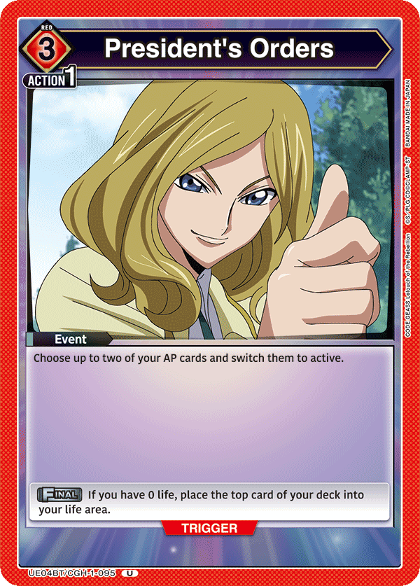 President’s Orders (Event) (UE04BT/CGH-1-095) (U)