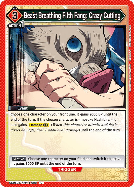 Beast Breathing Fifth Fang: Crazy Cutting (Event) (UE05BT/KMY-1-098) (U)