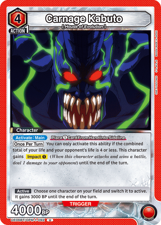 Carnage Kabuto (Character) (UE06BT/OPM-1-092) (U)