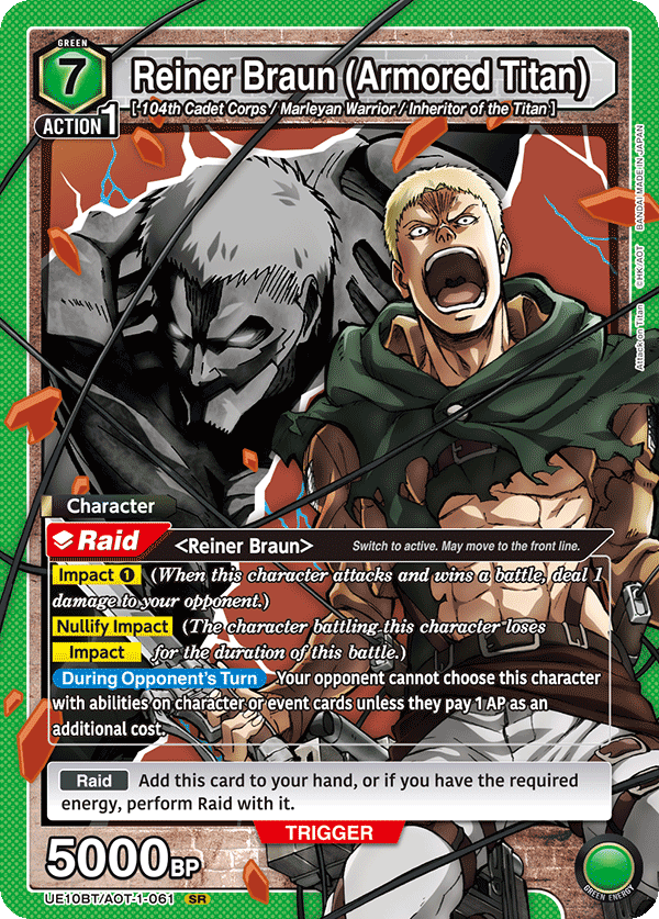 Reiner Braun (Armored Titan) (Character) (UE10BT/AOT-1-061) (SR)