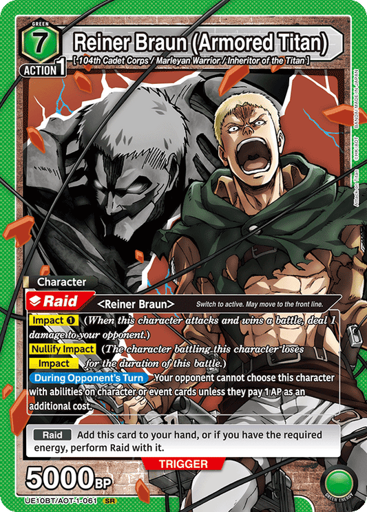 Reiner Braun (Armored Titan) (Character) (UE10BT/AOT-1-061) (SR)