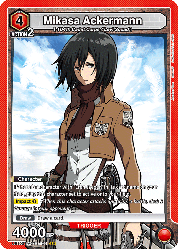Mikasa Ackermann (Character) (UE10ST/AOT-1-105) (SR)