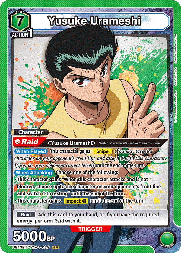 Yusuke Urameshi (Character)(UE13BT/YYH-1-038) (SR)