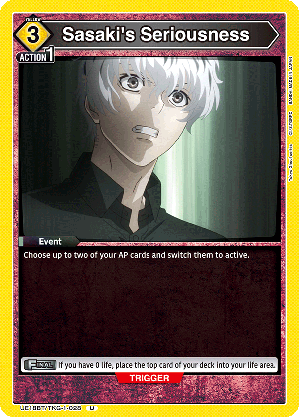 Sasaki's Seriousness (Event) (UE18BT/TKG-1-028) (U)