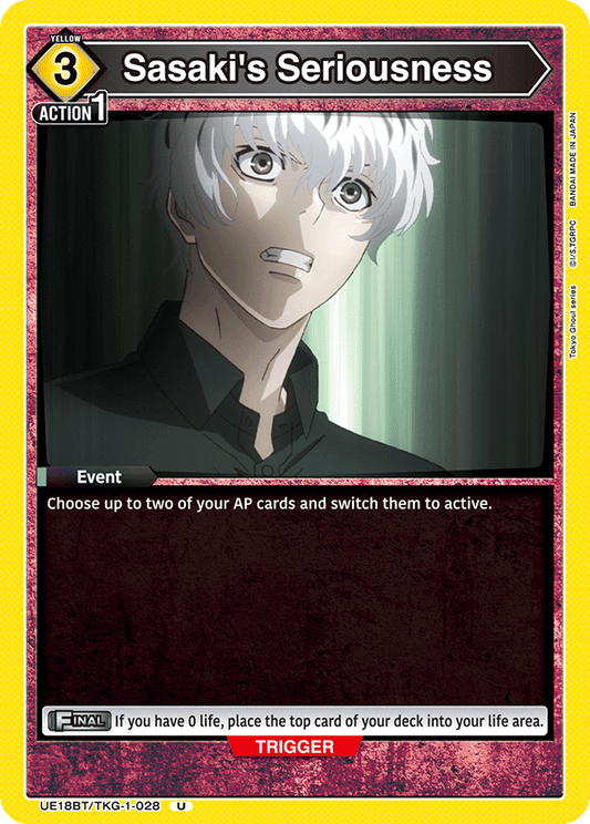 Sasaki's Seriousness (Event) (UE18BT/TKG-1-028) (U)