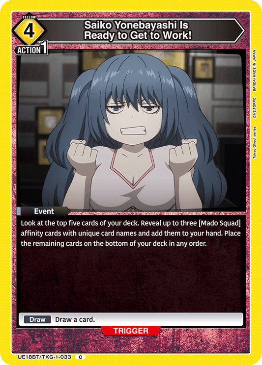 Saiko Yonebayashi Is Ready to Get to Work! (Event) (UE18BT/TKG-1-033) (C)