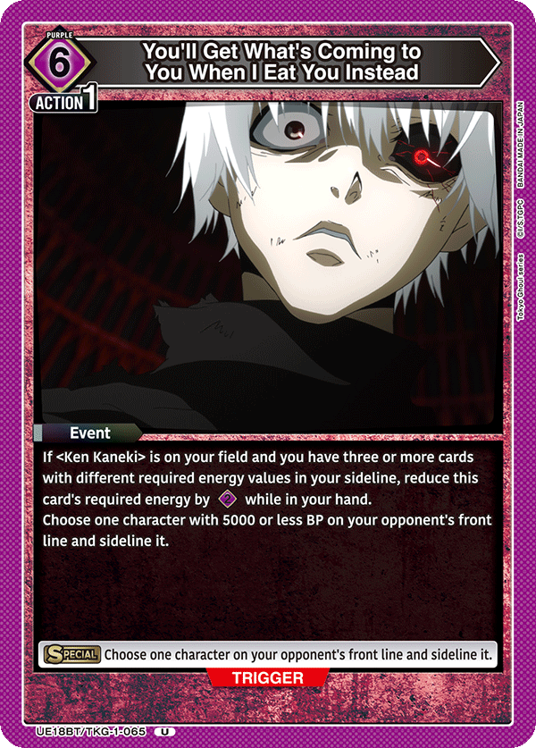 You'll Get What's Coming to You When I Eat You Instead (Event) (UE18BT/TKG-1-065) (R)