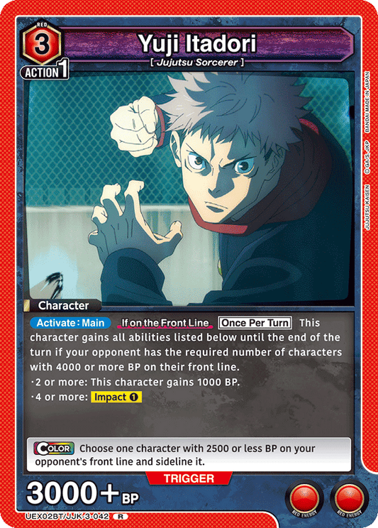 Yuji Itadori (Character) (UEX02BT/JJK-3-042) (R)