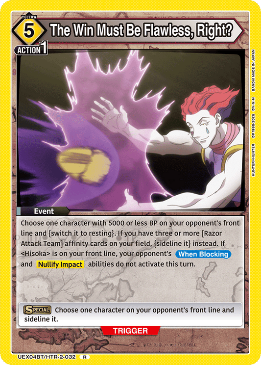 The Win Must Be Flawless, Right? (Event) (UEX04BT/HTR-2-032) (R)