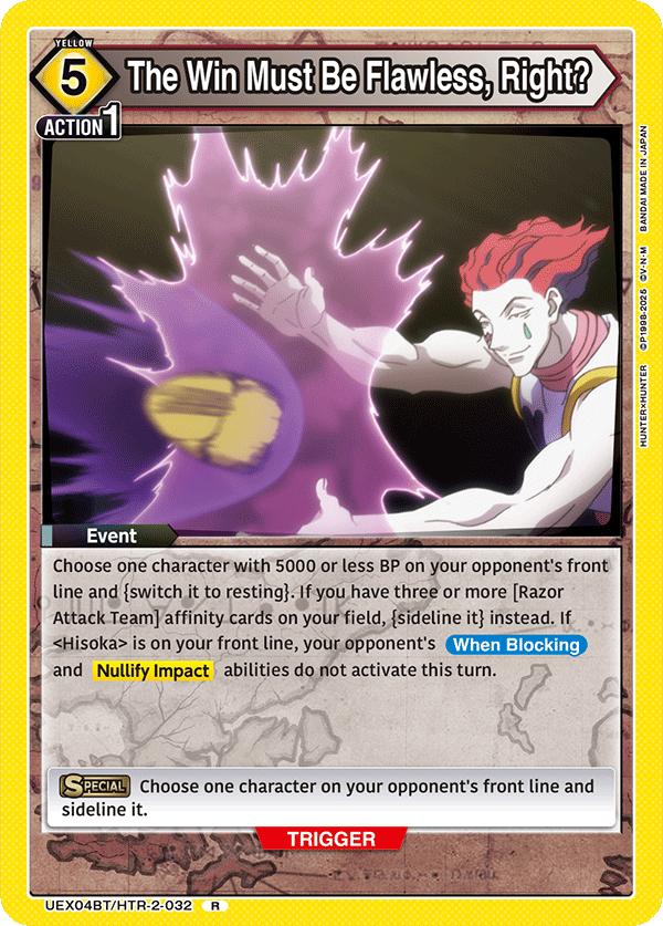 The Win Must Be Flawless, Right? (Event) (UEX04BT/HTR-2-032) (R)