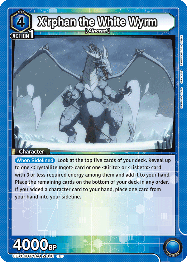 X'rphan the White Wyrm (Character) (UEX06BT/SAO-2-018) (U)