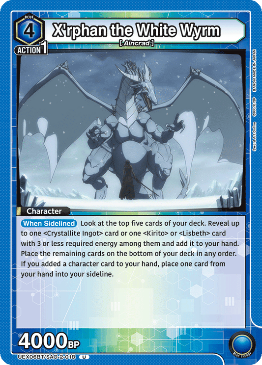 X'rphan the White Wyrm (Character) (UEX06BT/SAO-2-018) (U)