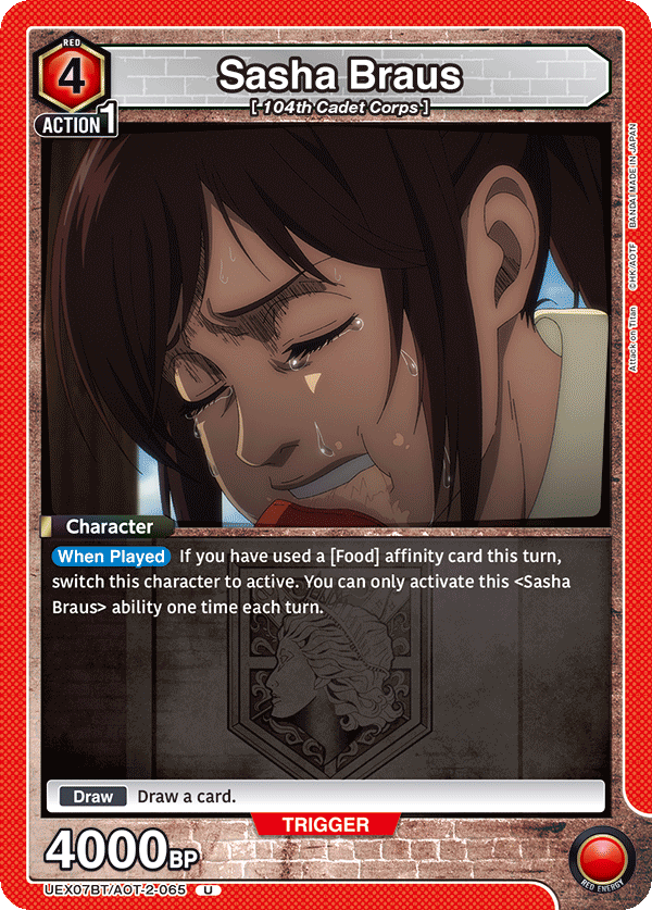 Sasha Braus (Character) (UEX07BT/AOT-2-065) (UC)