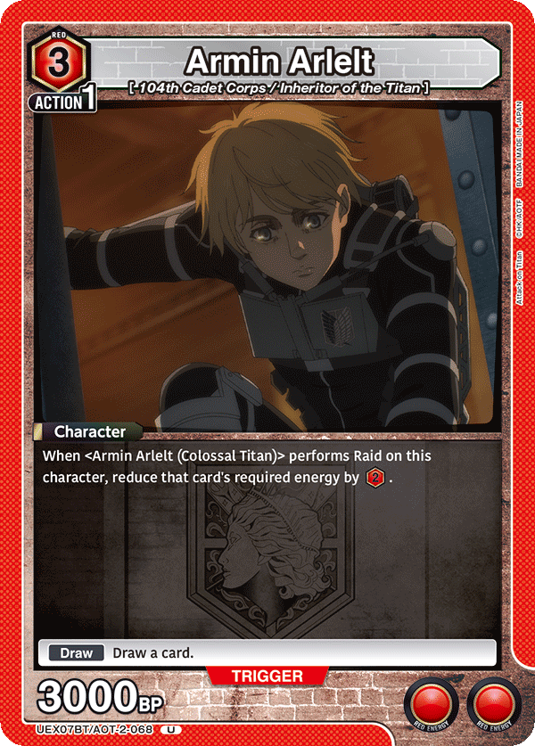 Armin Arlelt (Character) (UEX07BT/AOT-2-068) (UC)