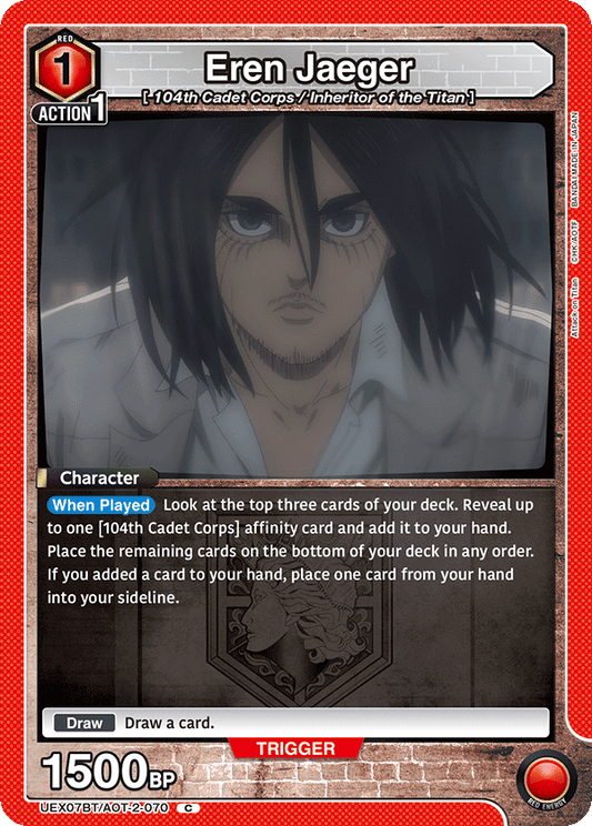 Eren Jaeger (Character) (UEX07BT/AOT-2-070) (C) (Box Topper Foil)