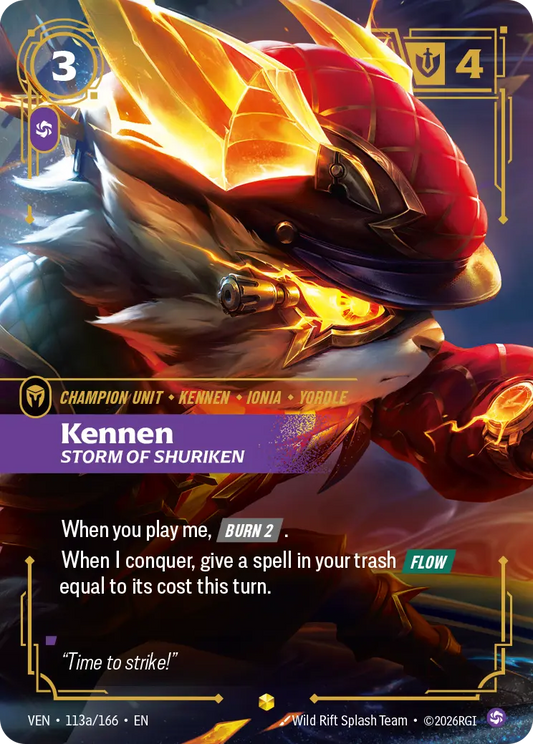 Kennen, Storm of Shuriken (Unit) (VEN-113a/166) (E) (Alternate Art)