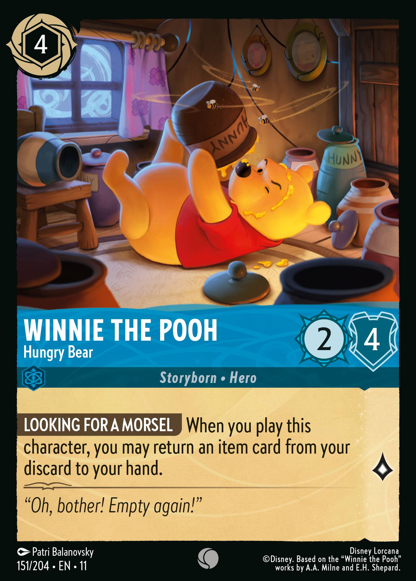 Winnie the Pooh - Hungry Bear (Storyborn - Hero)(151/204 EN 11) (C)